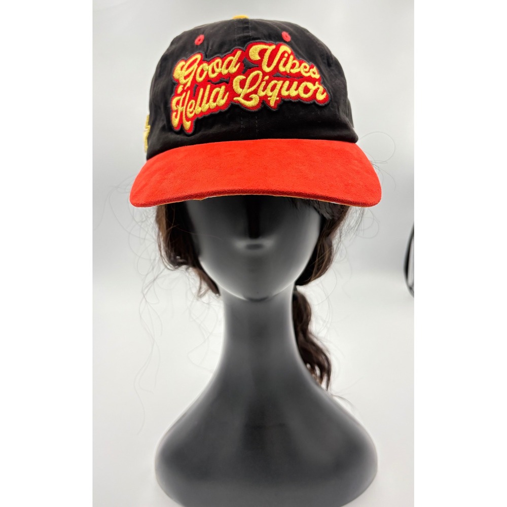 Freshman Class Good Vibes Hella Liquor Embroidered Hat Black Red